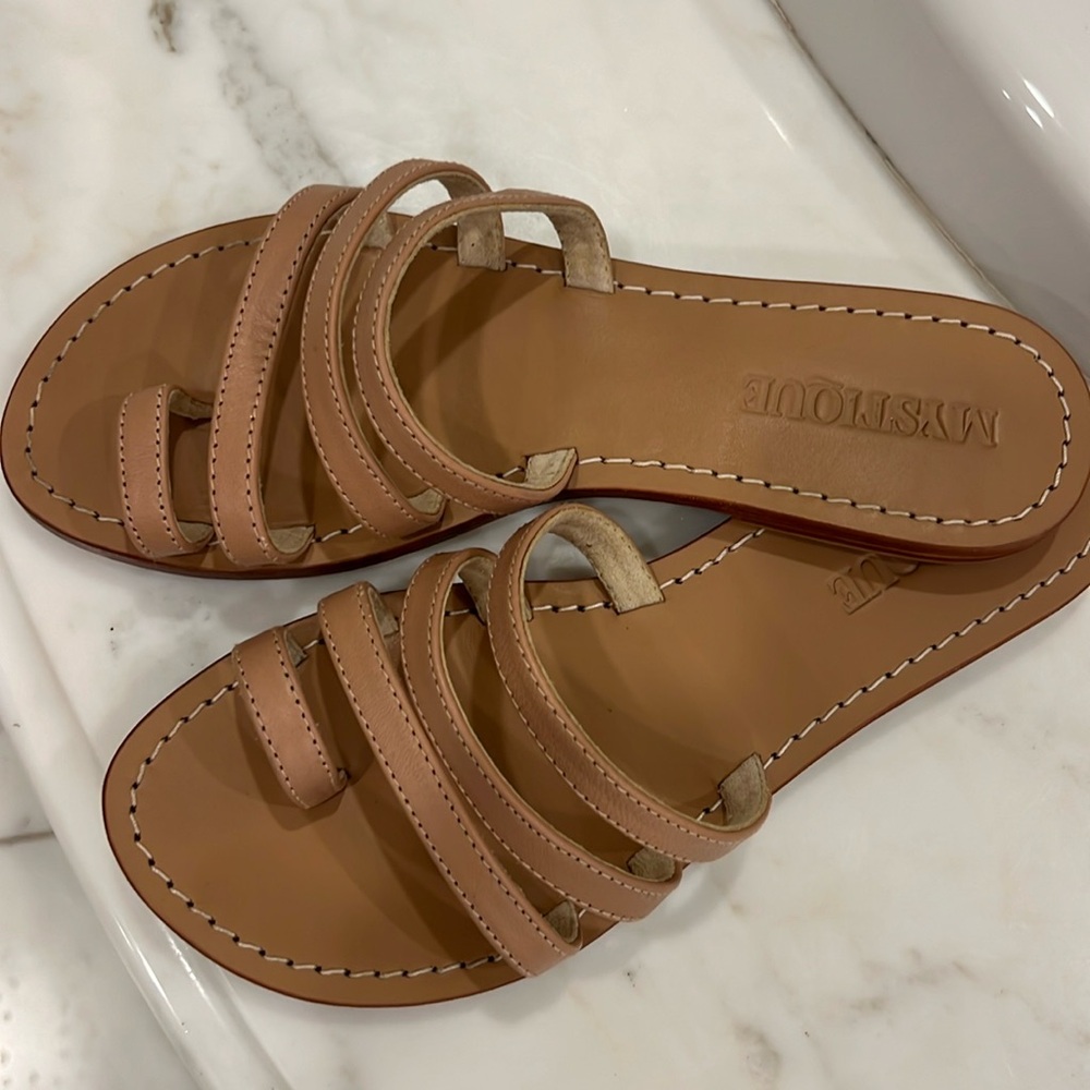 Mystique tan flat sandals
